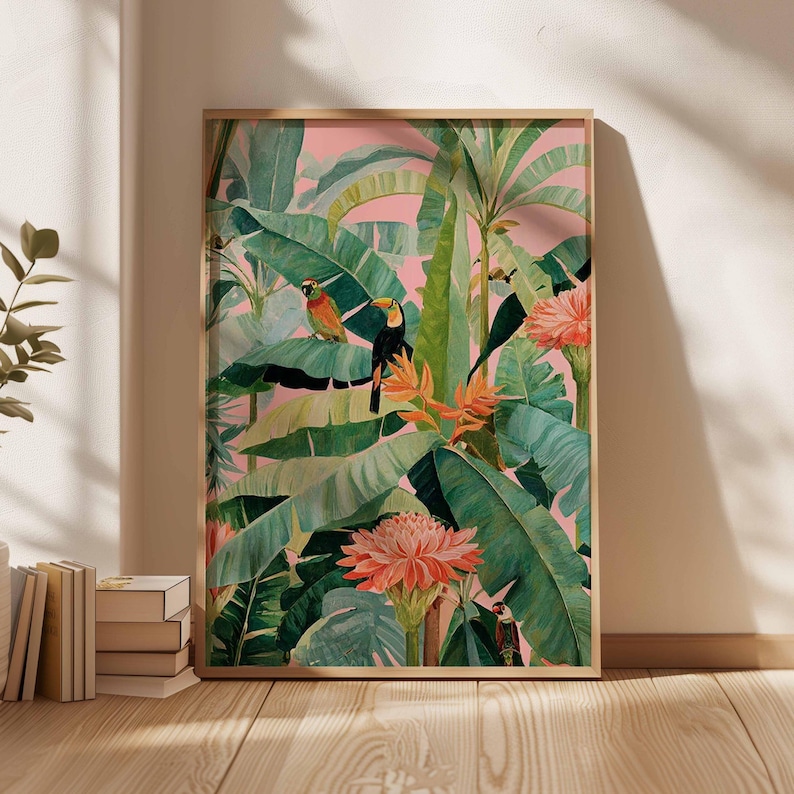Office Furniture For Home - 1 szt. Retro Tropikalny Plakat na