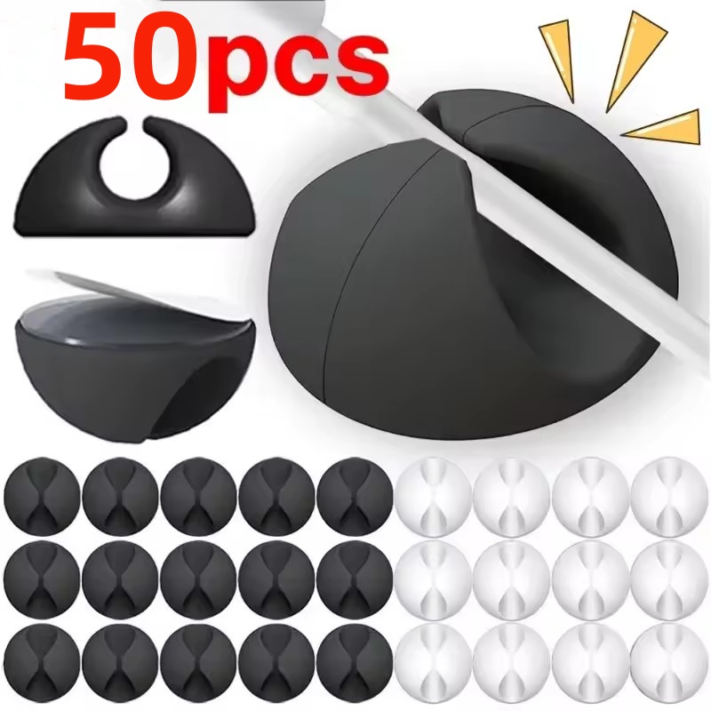 Pegboard Office Organizer - 5/50 szt. Klipsy do kabli, organizer,