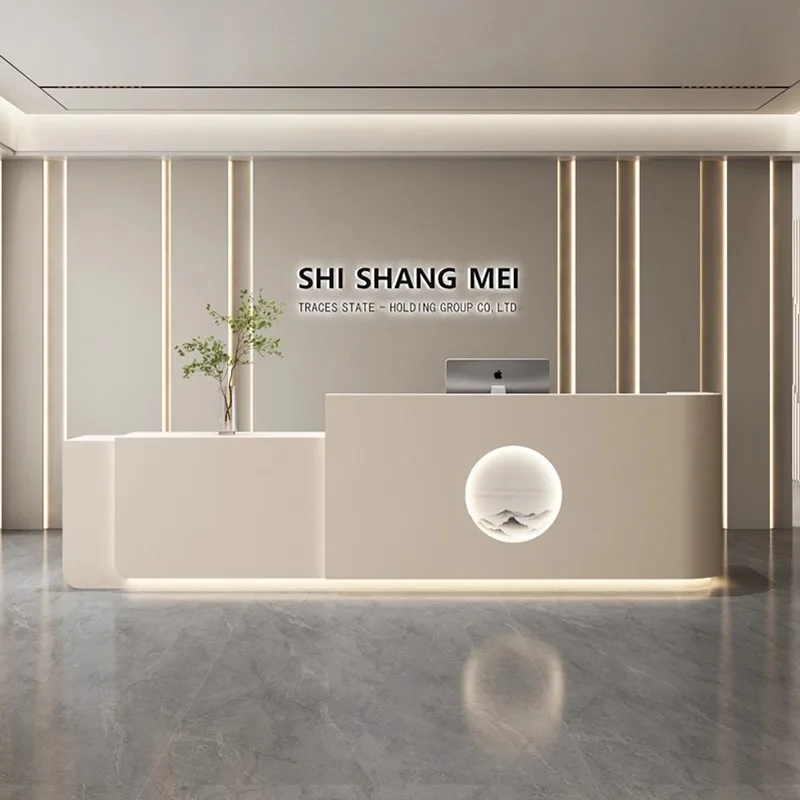 Office Furniture Company - Biurko recepcyjne w stylu skandynawskim, nowoczesne,