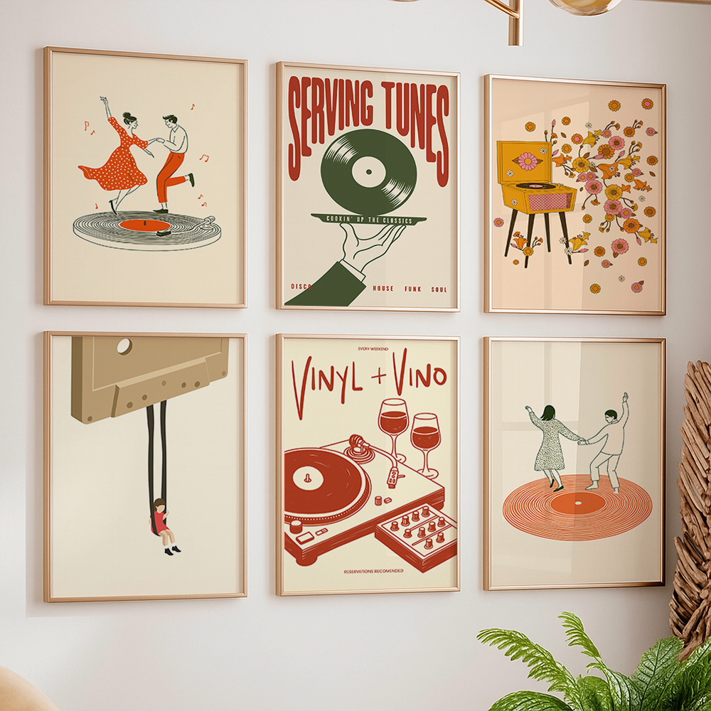 Office Furniture For Home - 1 szt. Vintage Plakat Muzyczny na