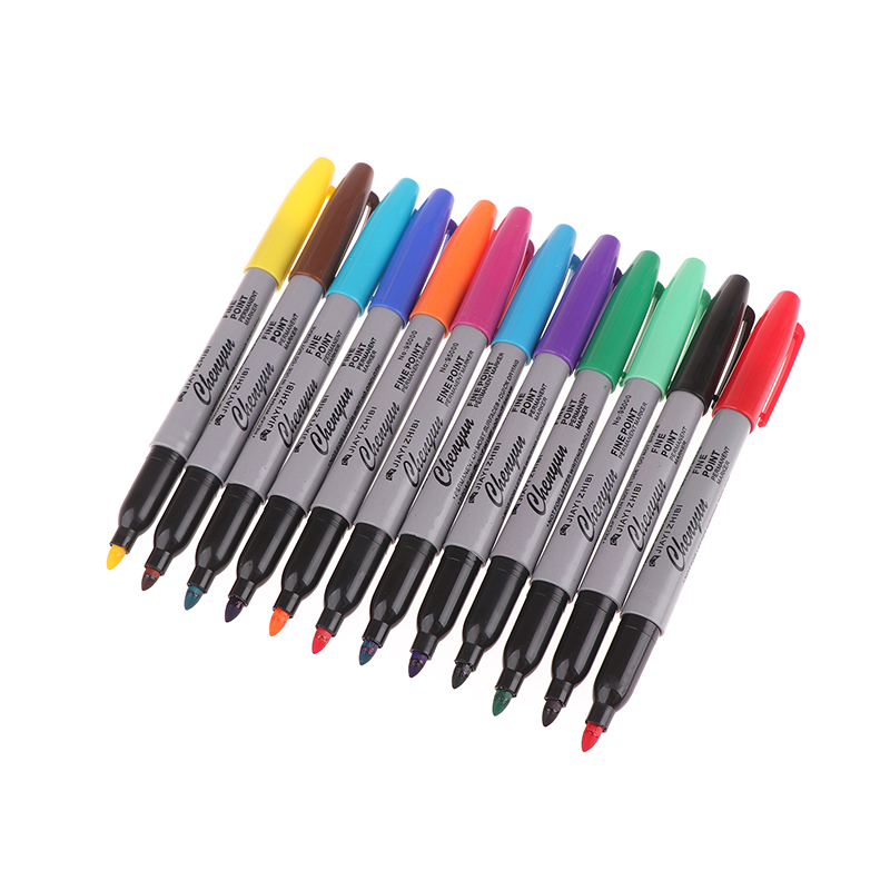 Office Supply Cart - 【6/12 szt. Zmazywalny marker do skóry