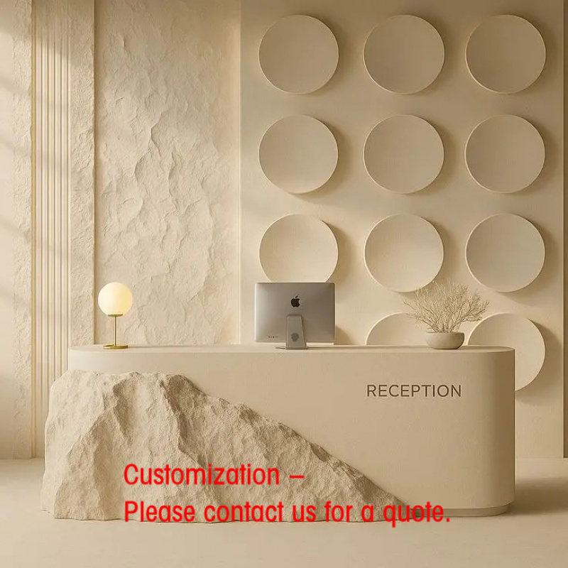Reception Desk Counter - Biurko recepcyjne na zamówienie z naturalnym