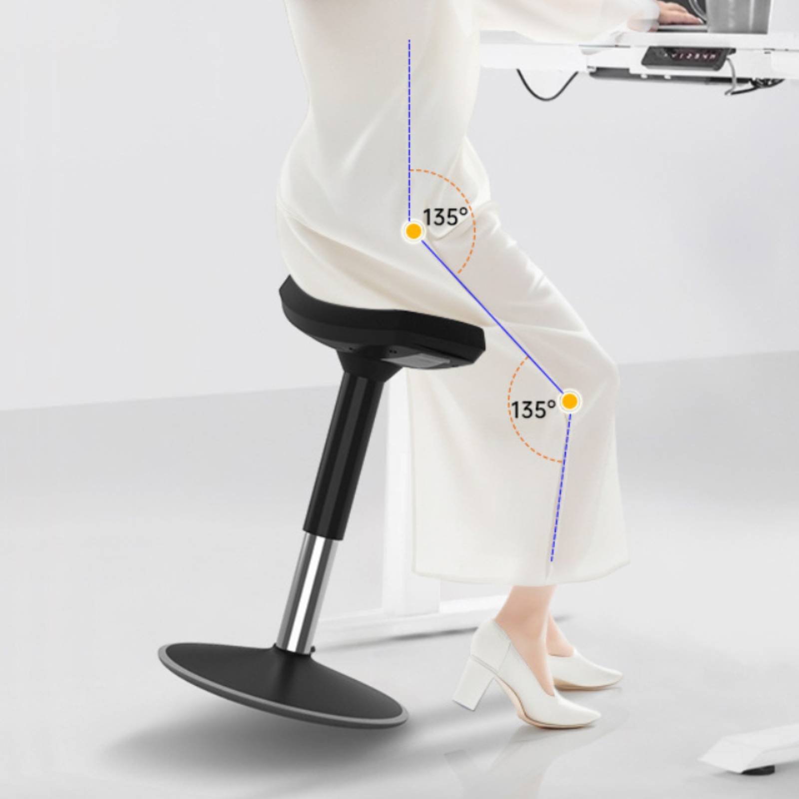 Office Furniture For Home - Stołek siodłowy wygodny do długotrwałego siedzenia,