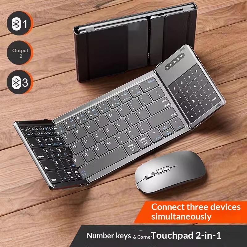 Adjustable Laptop Table - Bezprzewodowa klawiatura Bluetooth Mengzu Tri Fold