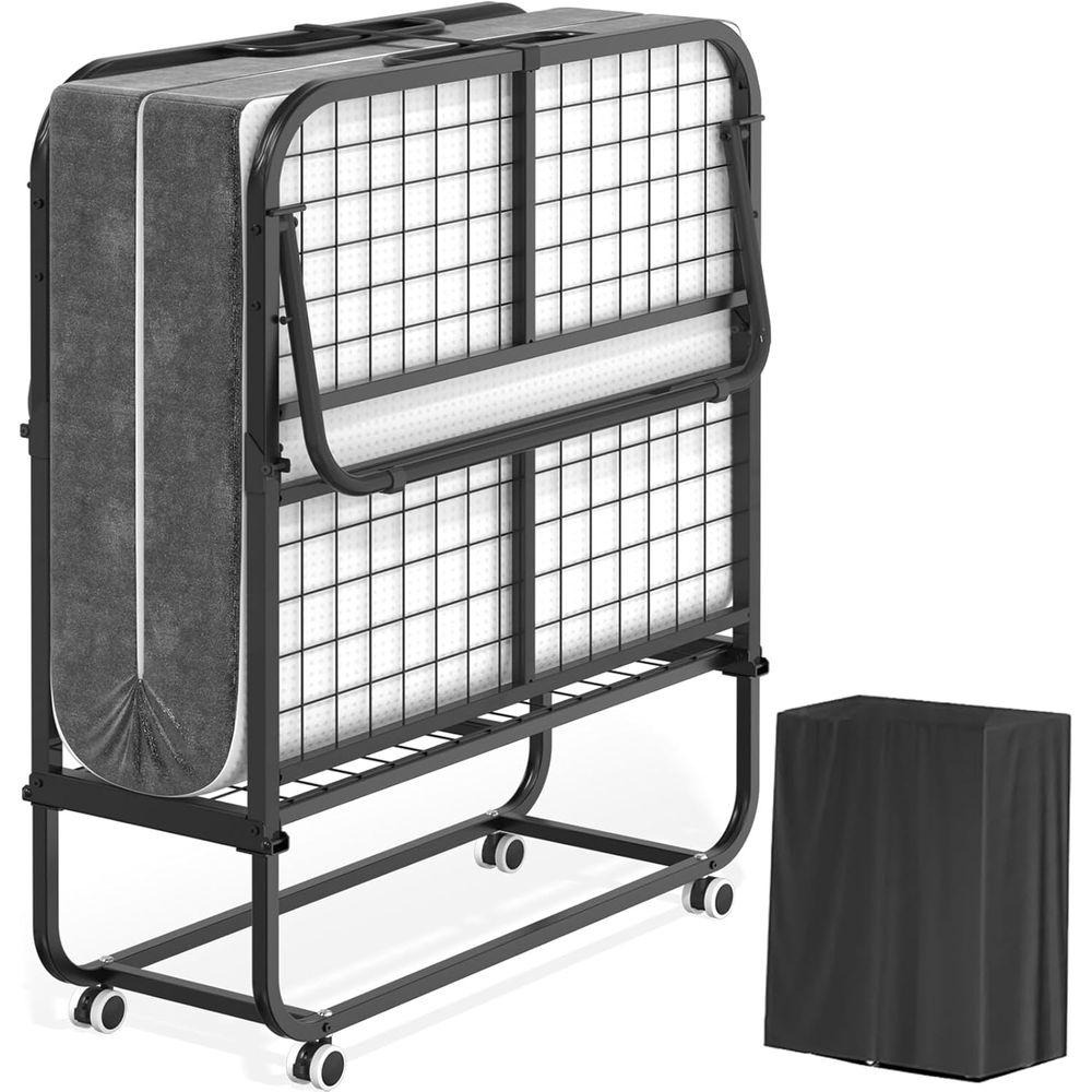 Office Furniture For Home - Wytrzymałe łóżko na kółkach z materacem
