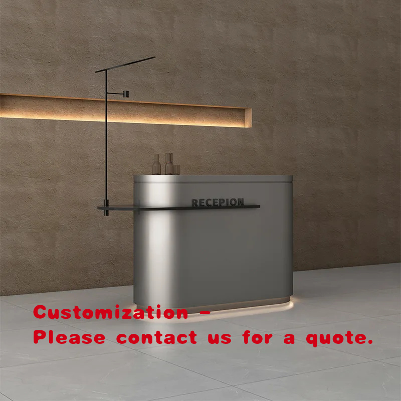 Reception Desk Counter - Biurko recepcyjne w stylu nordyckim minimalistycznym,