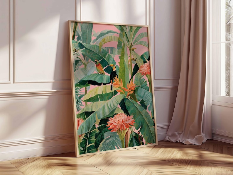 1 szt. Retro Tropikalny Plakat – Office Furniture For Home recenzja i cena