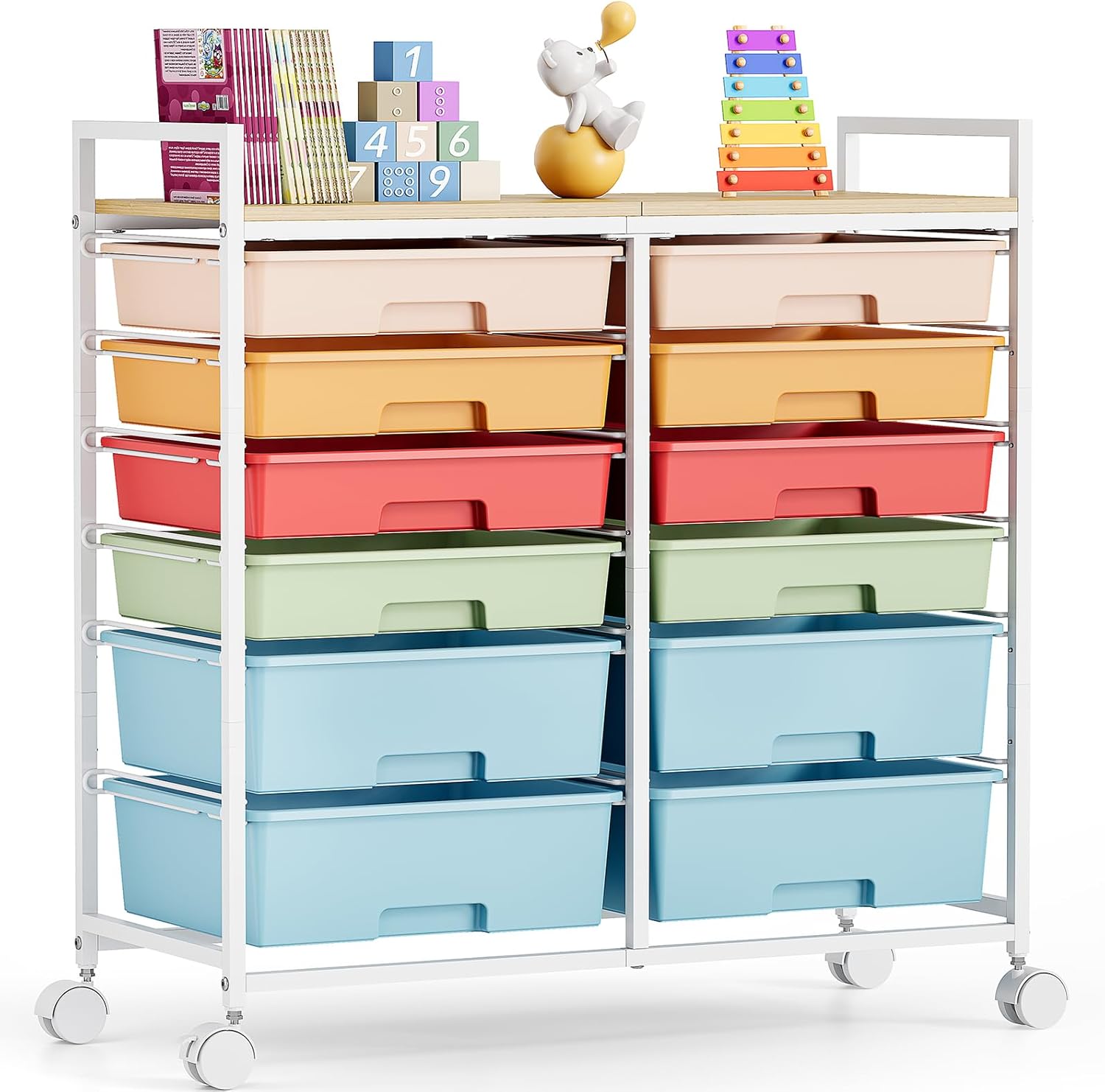 Wózek do przechowywania z 12 s – Office Supply Cart recenzja i cena