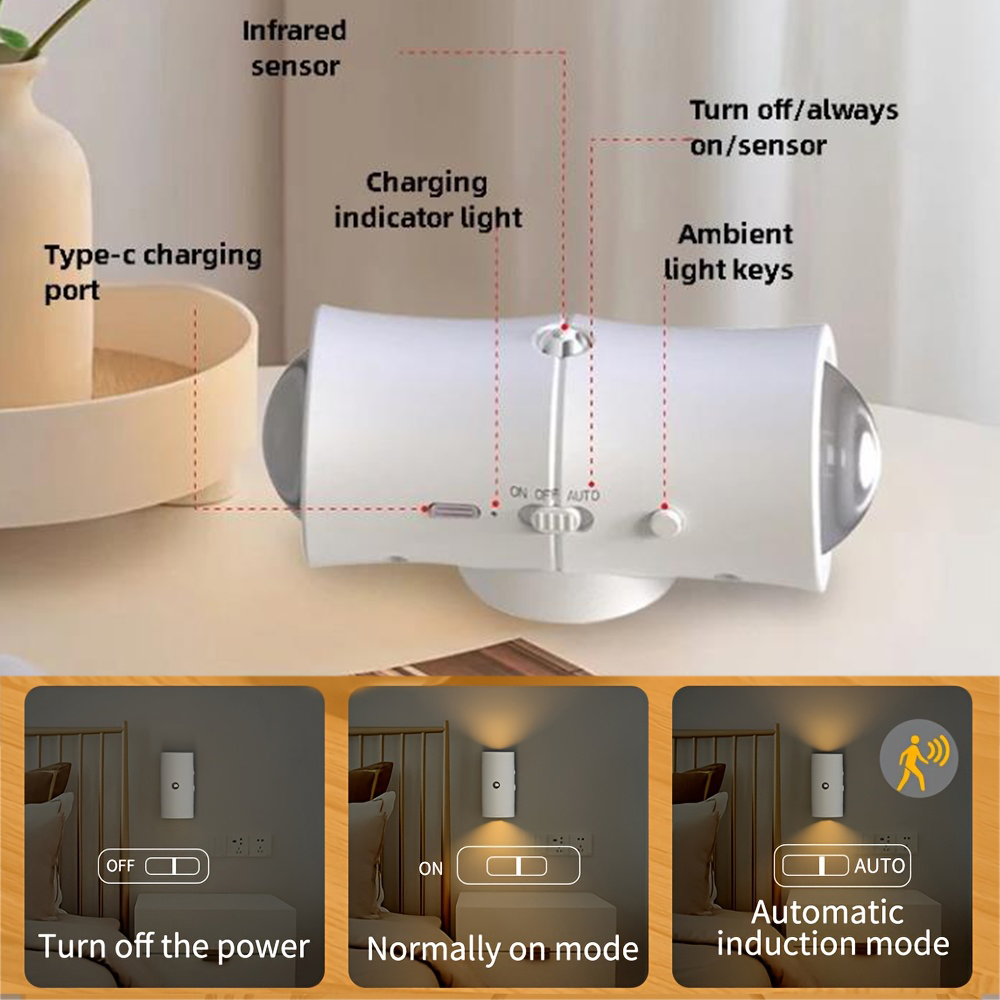 Lampka nocna LED z czujnikiem  – Room Divider Bamboo recenzja i cena
