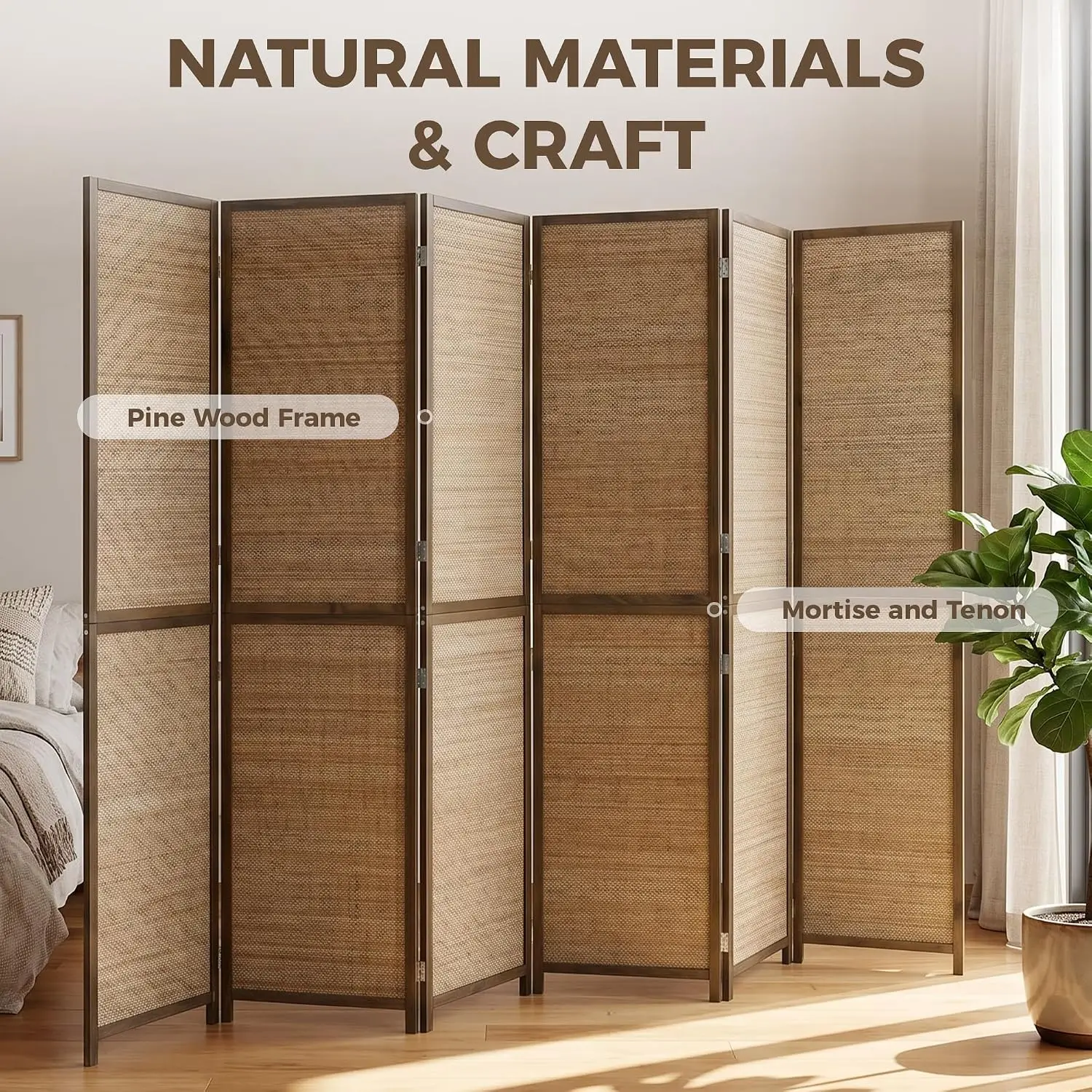 Parawan pokojowy o długości 6  – Room Divider Bamboo recenzja i cena
