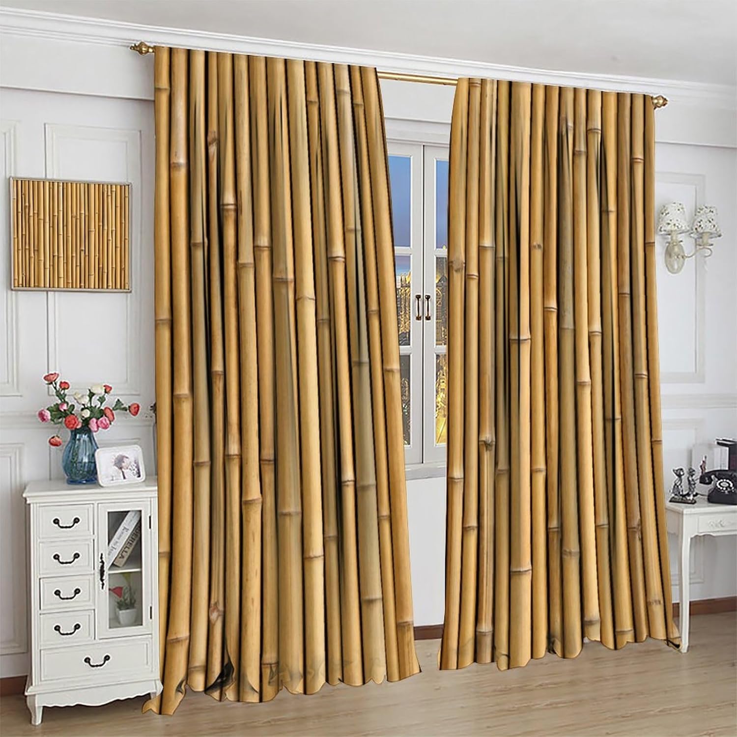 Elegancki zestaw pionowych zas – Room Divider Bamboo recenzja i cena