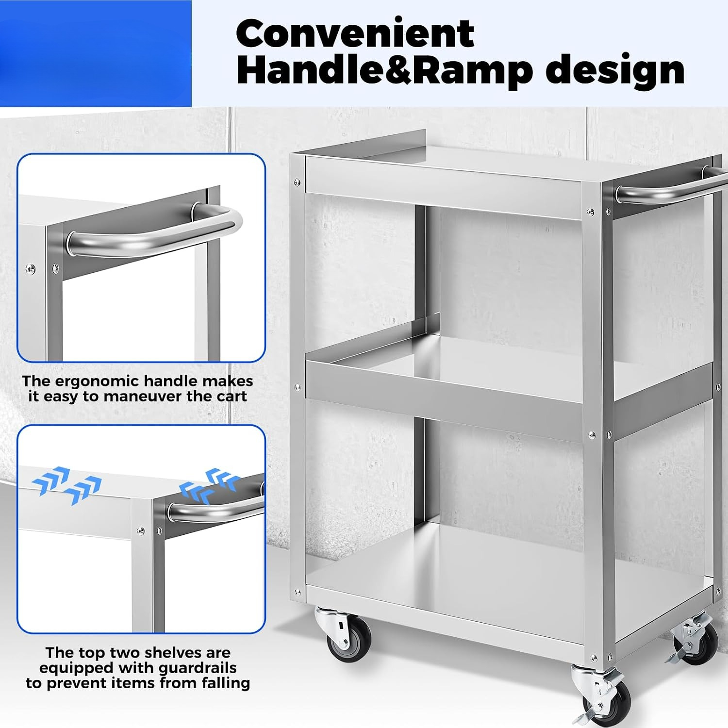 3-poziomowy wózek narzędziowy  – Office Supply Cart recenzja i cena
